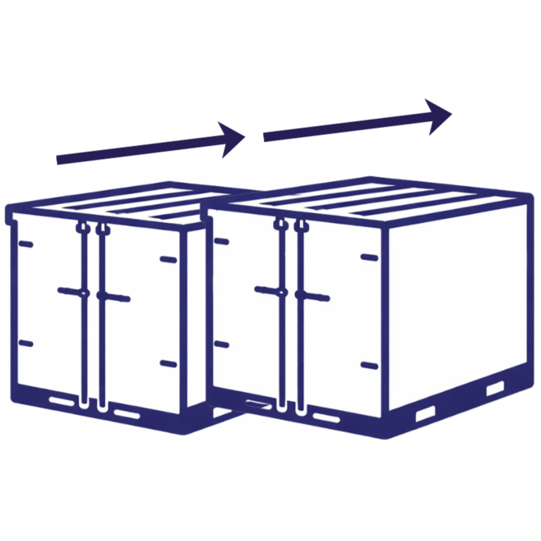Flexibele opslag van 10 m³ tot 100 m³